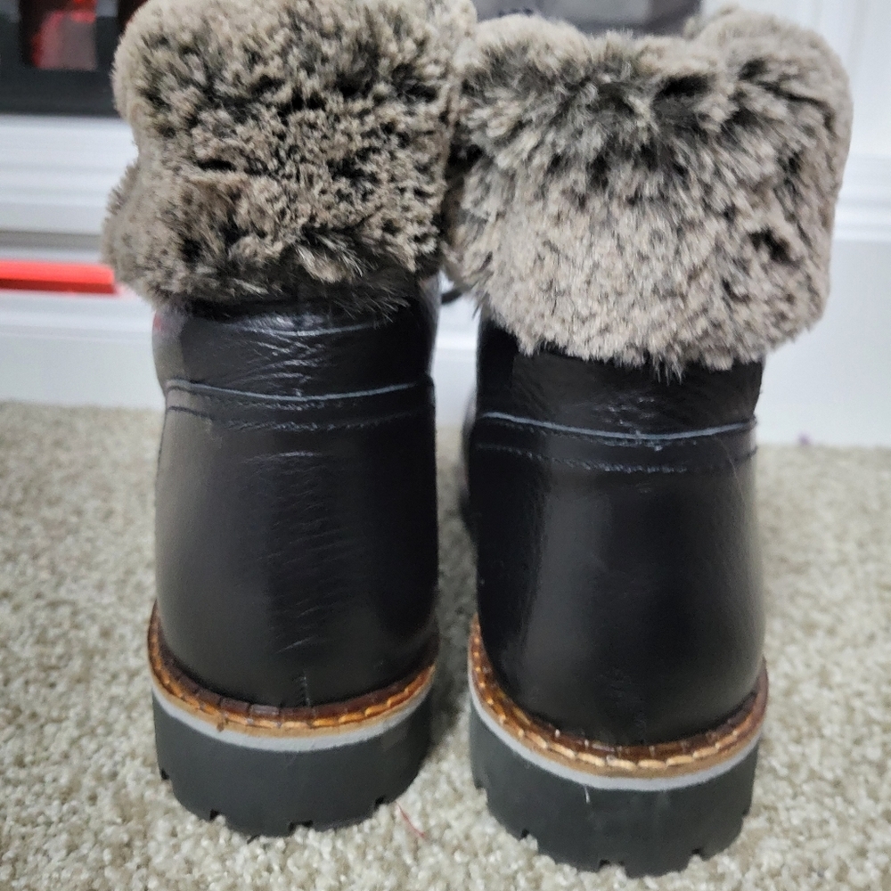 Avellini Women's Made in Portugal Cozy-Lined Lace-Up Boots, Size 9 US / EU 40 - Picture 5 of 10